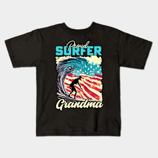 Proud Surfer Grandma Kids T-Shirt